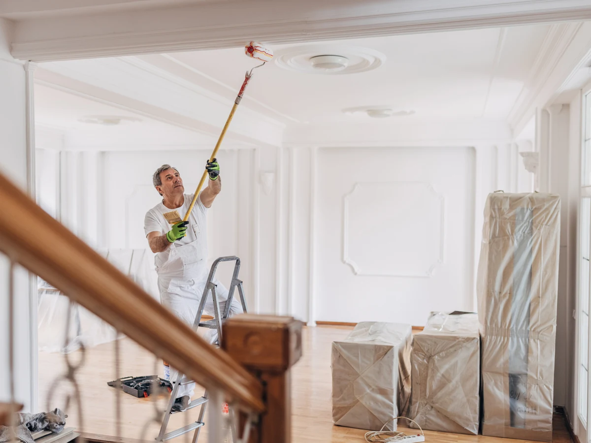 Ceiling painting in Bridgend by Bridgend Decorators, specialist ceiling painters with expert finish