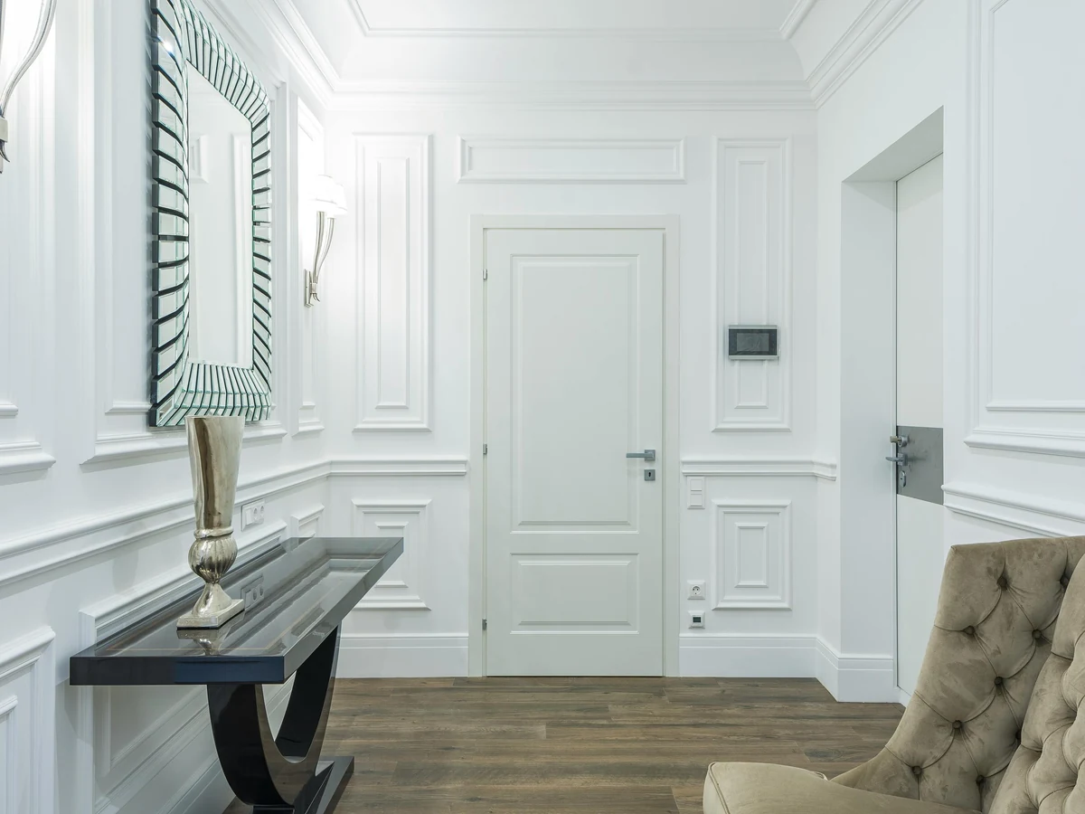 Hallway painting elegant white hallway Bridgend