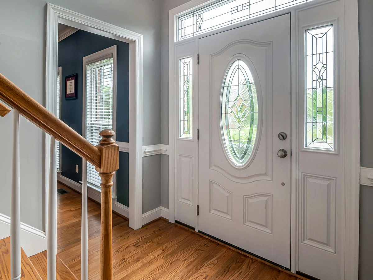 Hallway painting entrance hallway white Bridgend