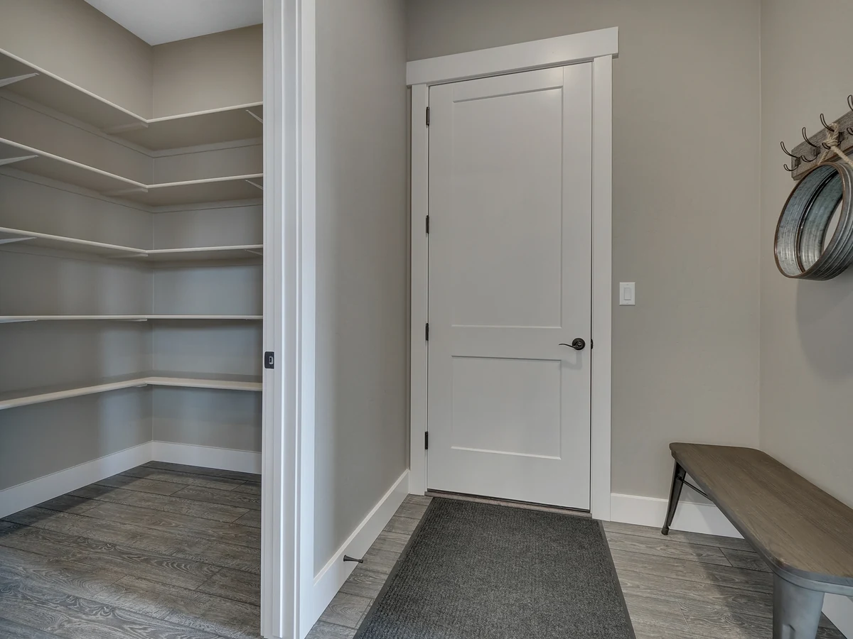 Hallway painting grey mudroom open Bridgend