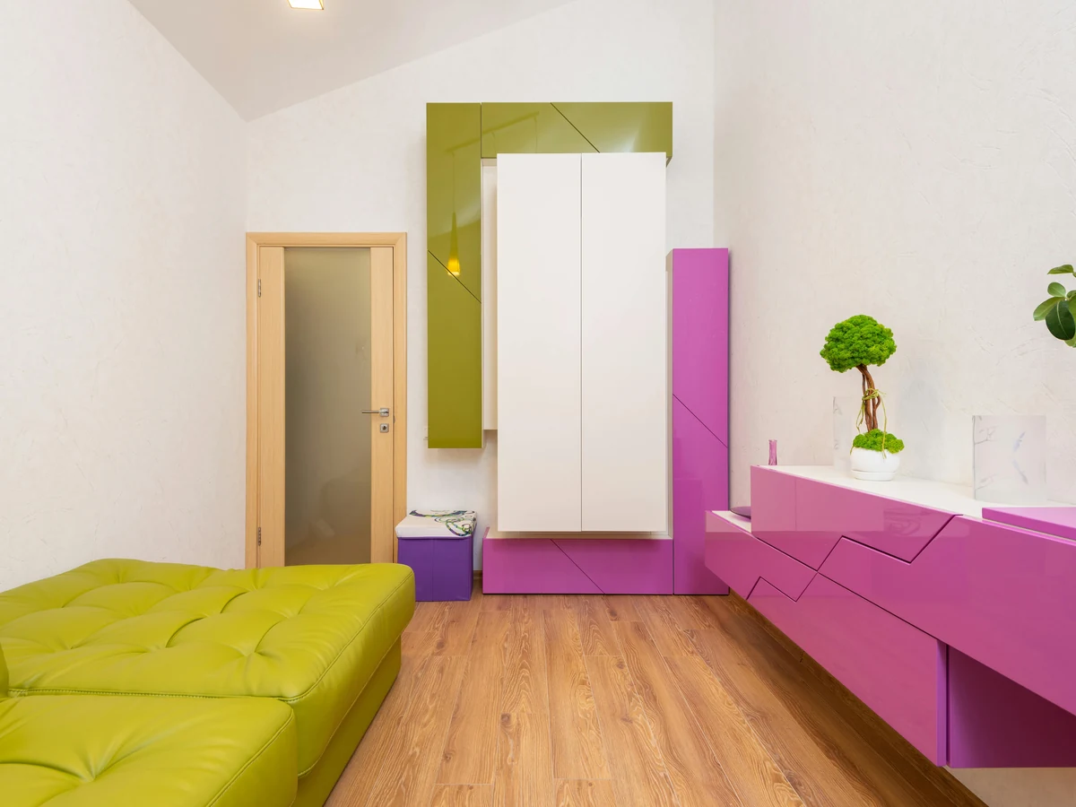 Interior painting Bridgend - bright green room