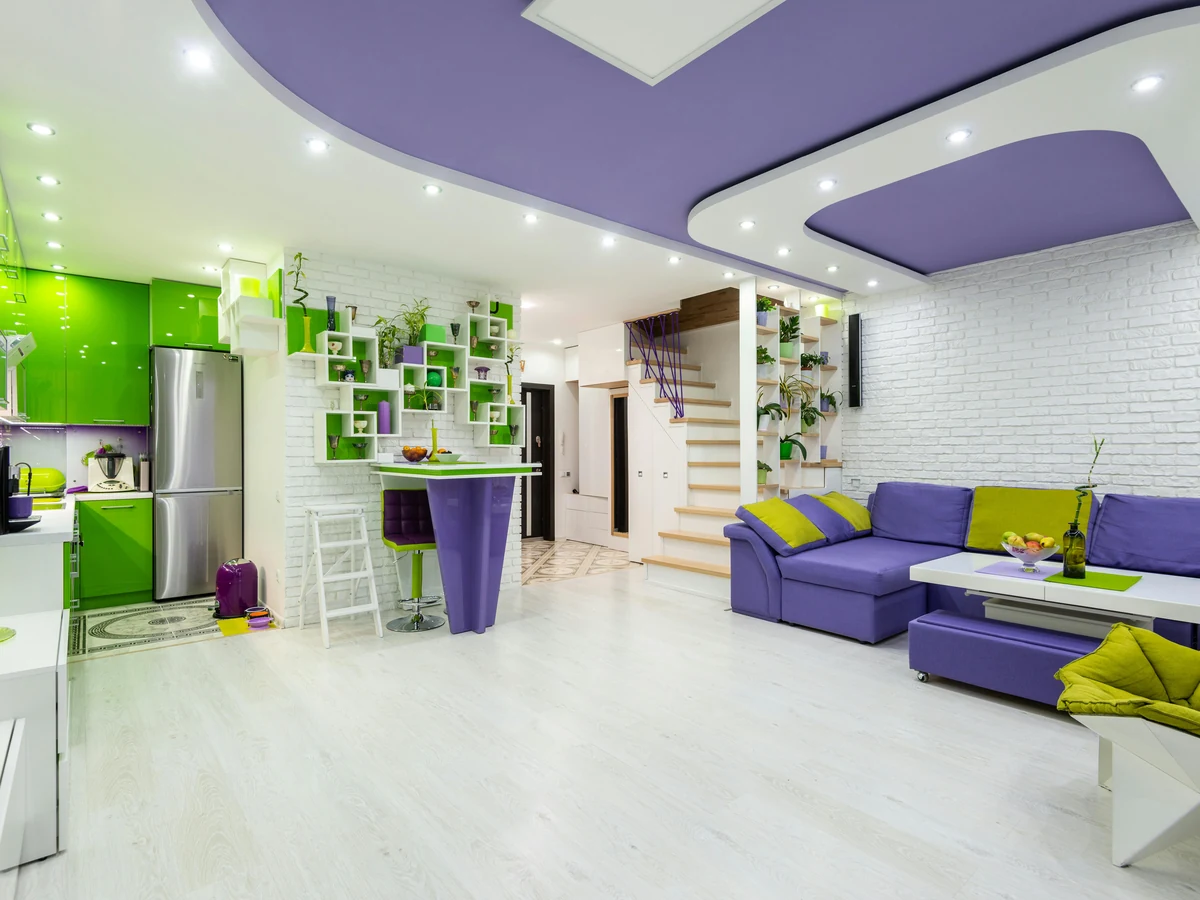 living-room-painting-colourful-open-plan-bridgend-decorators Colourful open plan living room Bridgend
