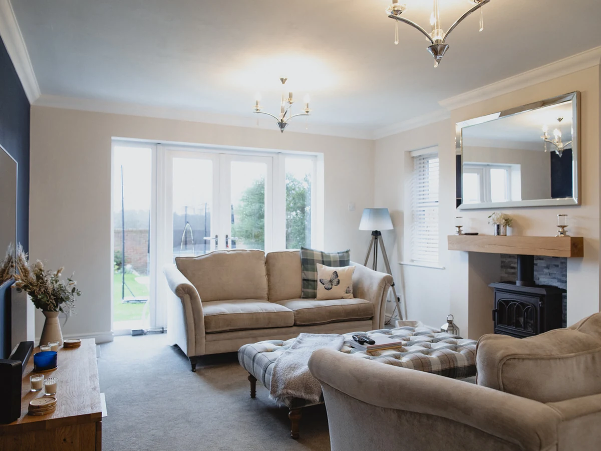 living-room-painting-living-room-blue-bridgend-decorators Feature wall living room blue Bridgend
