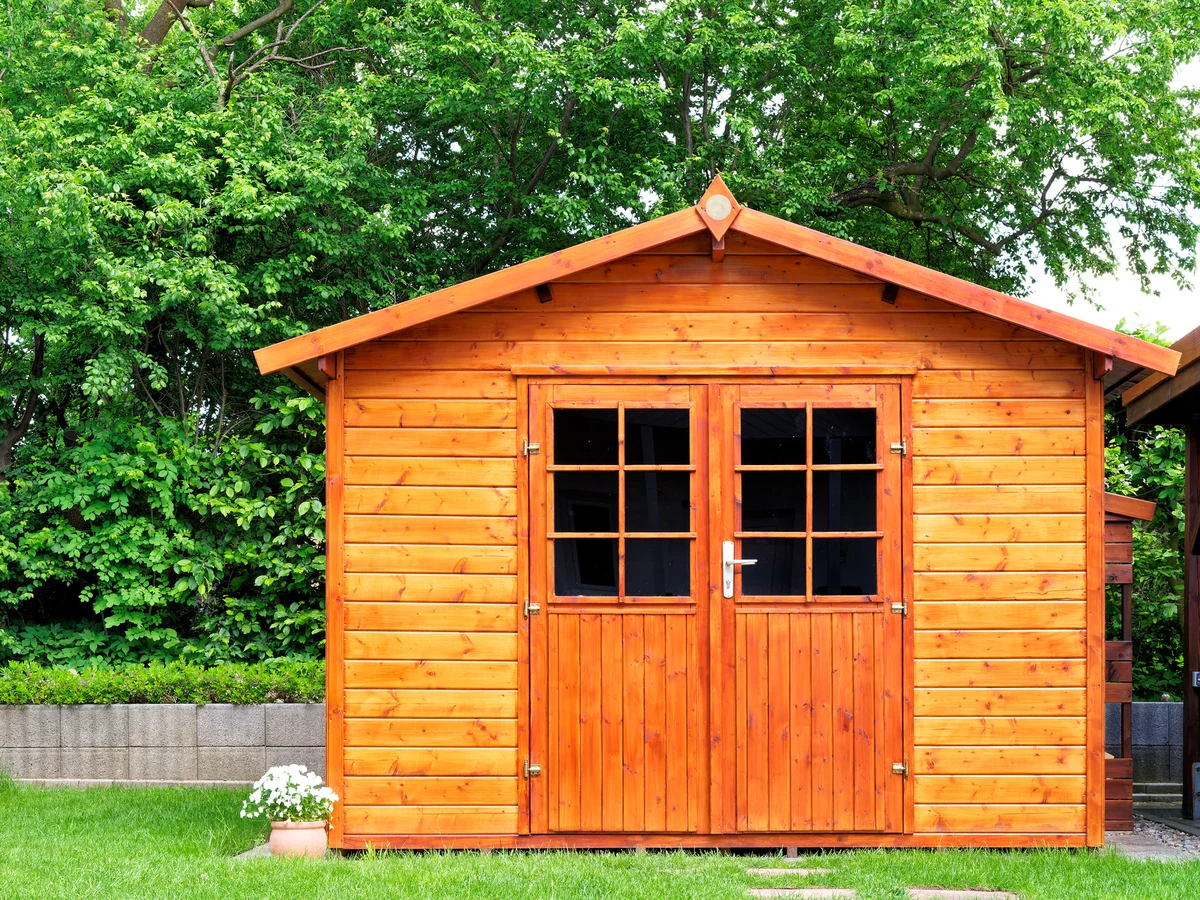 Natural wood garden finish